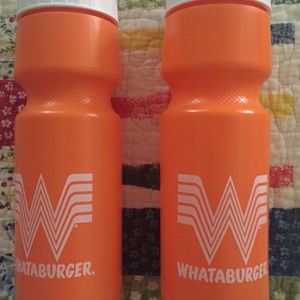 2 water bottles plastic, never used